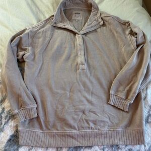 Aerie Tan Oh Snap! Pullover